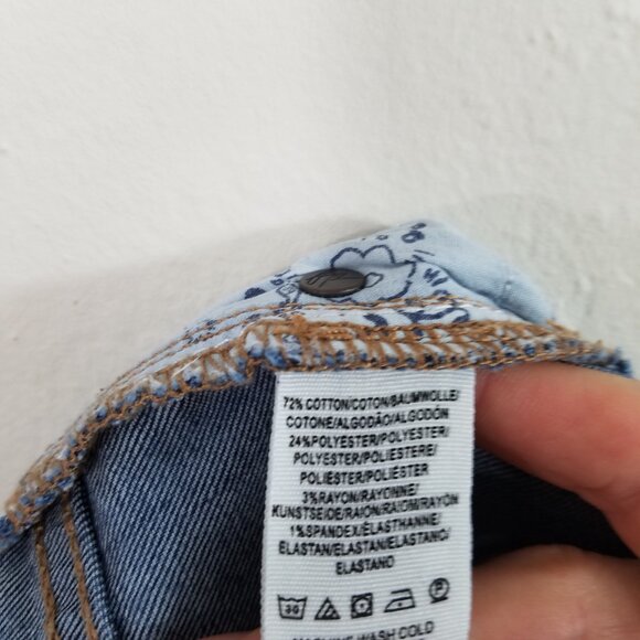 We The Free People Cropped Distressed Jeans Blue Size 30 - Picture 8 of 8